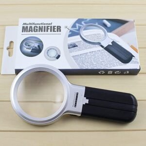 Leyeet Foldable Desktop Magnifier with LED Light 3 x 4.5 x