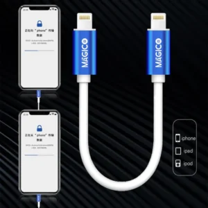 MAGICO iTransfer Lightning To Lightning OTG Cable Data Picture File Transfer Easy Copy For iPhone 8-12 / iPad Pro