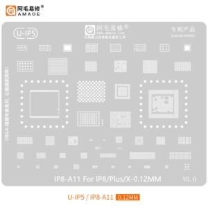 Stencil-U-IP5 IP8-A11 For IP8/Plus/X - 0.12MM V6.0