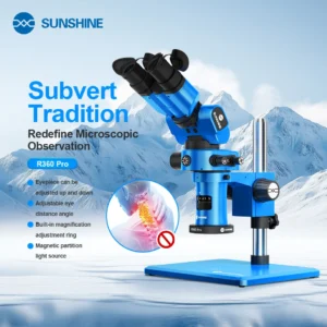 SUNSHINE R360PRO Microscope Foldable Integrated 7-58X Zoom