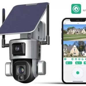 Solar Dual Linkage camera Solar and PTZ Linkage Camera 8MP Wireless 4G CCTV Outdoor IP66 Waterproof Y5 Solar Dual Camera